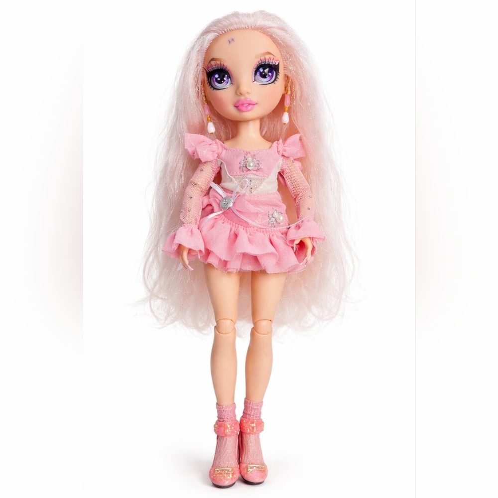 Rainbow High Bella Parker Costume Ball Doll Pink Spider Dress Shoes Earrings MGA